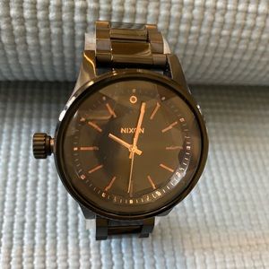 New!  Black / Rose Gold Nixon Watch